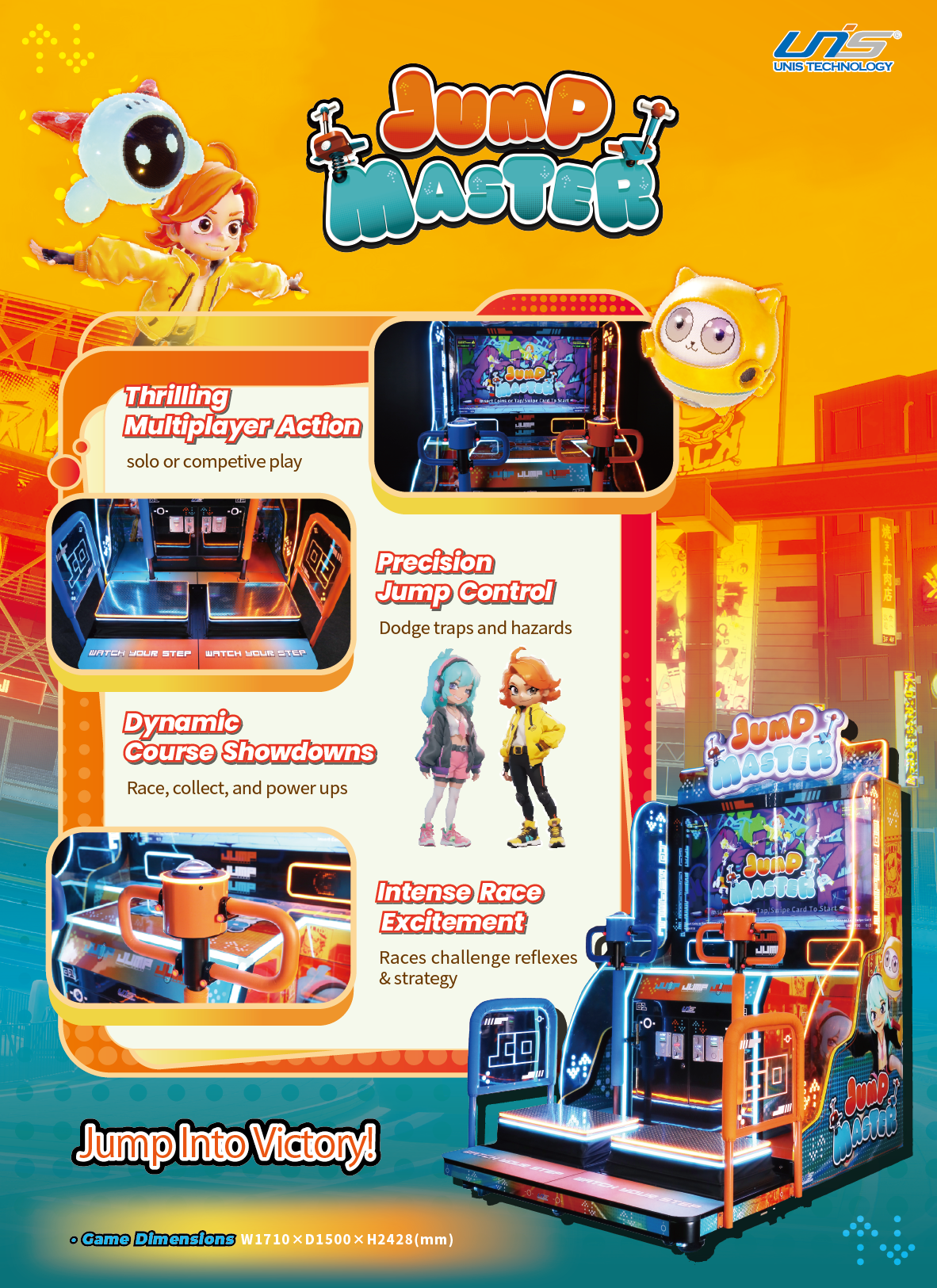 jump master - unis technology new game flyer