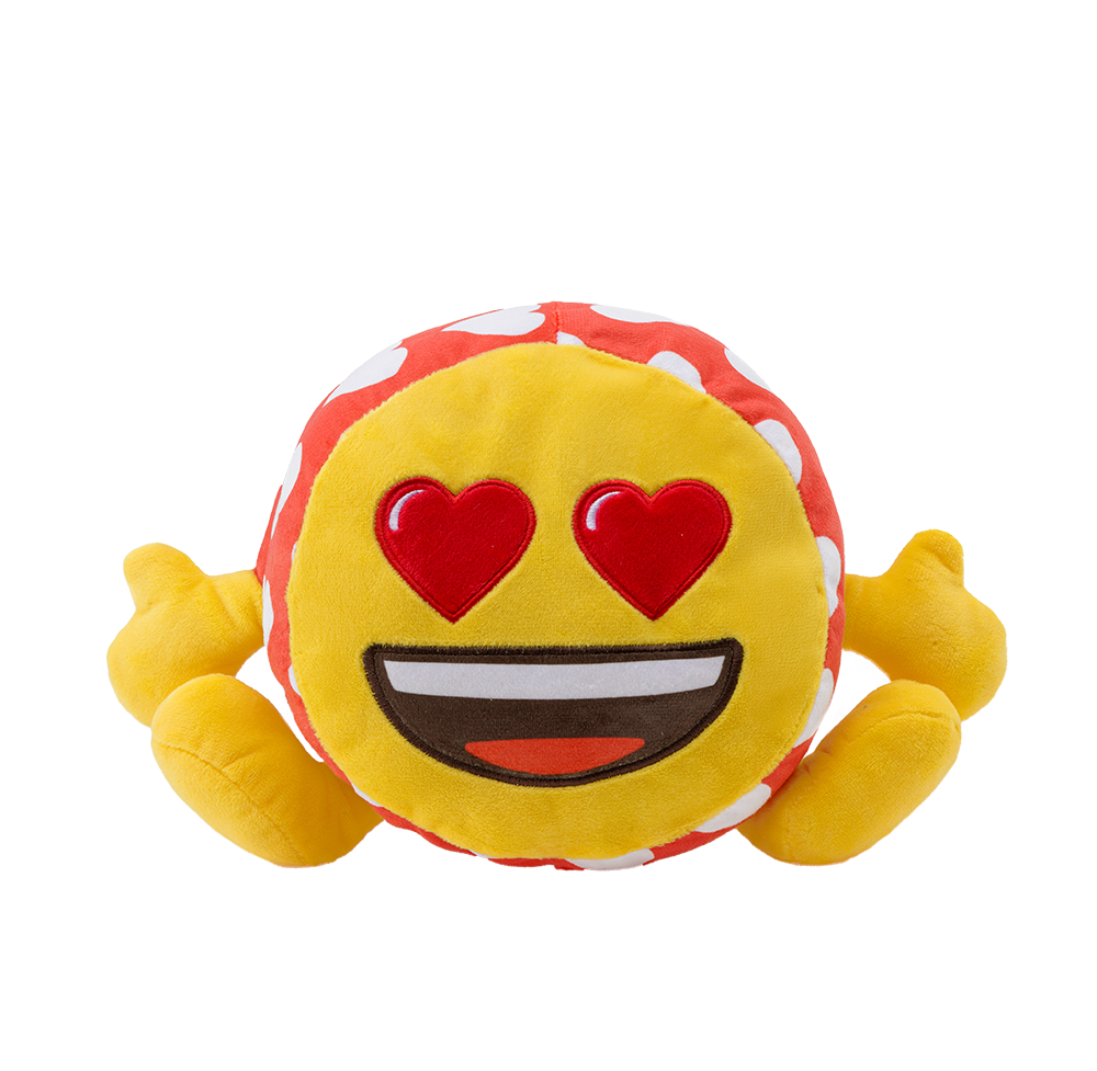 unis technology x emoji heart eyes face plush toy