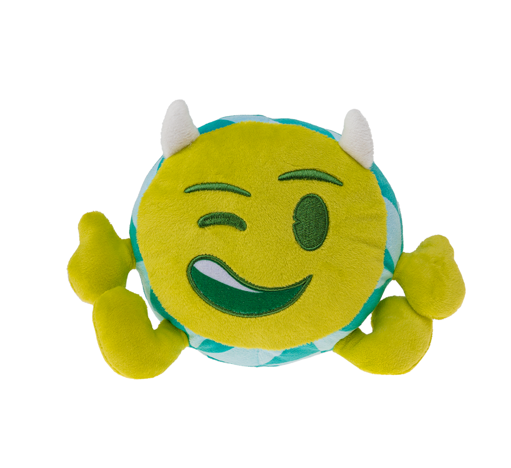 unis technology x emoji plush green horn face