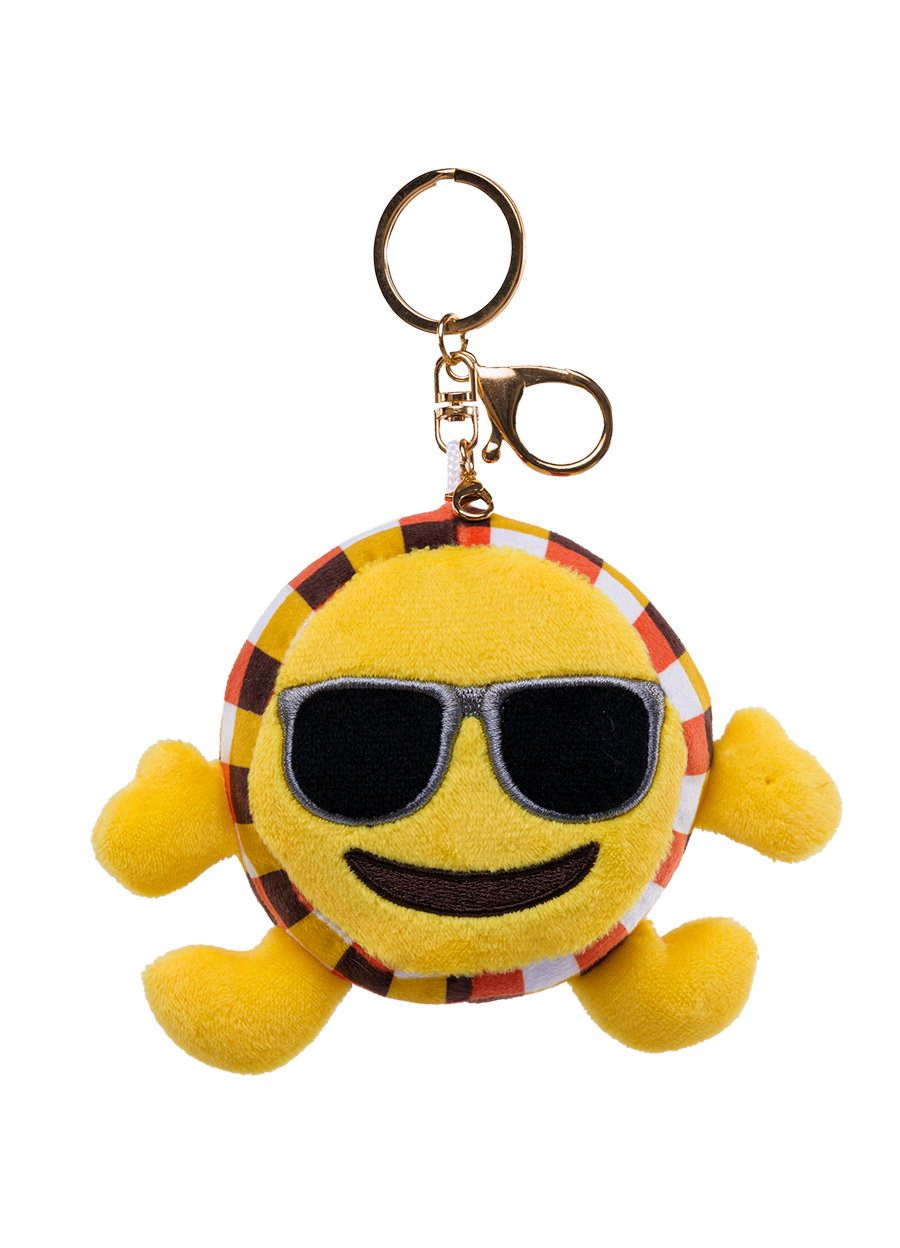unis technology x emoji plush keychain cool face