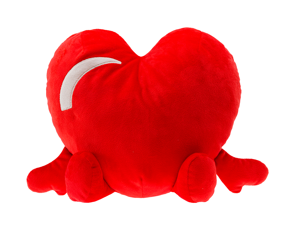 unis technology x emoji plush heart