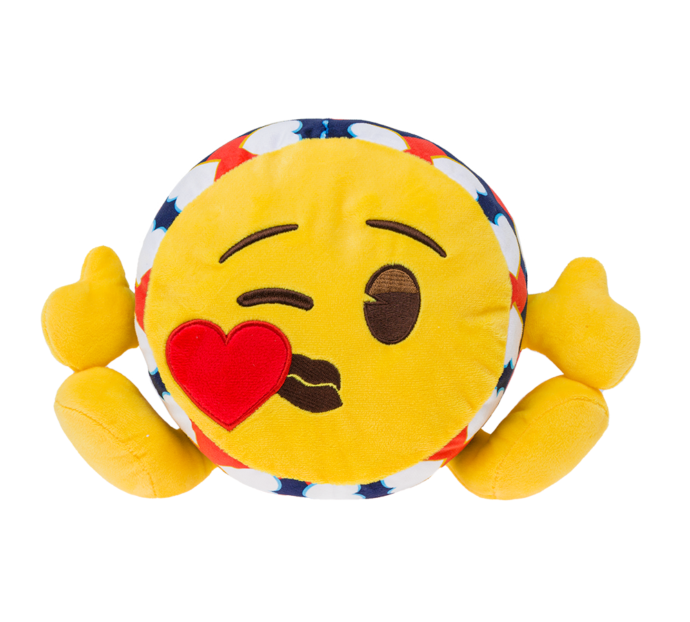 unis technology x emoji plush kissing face