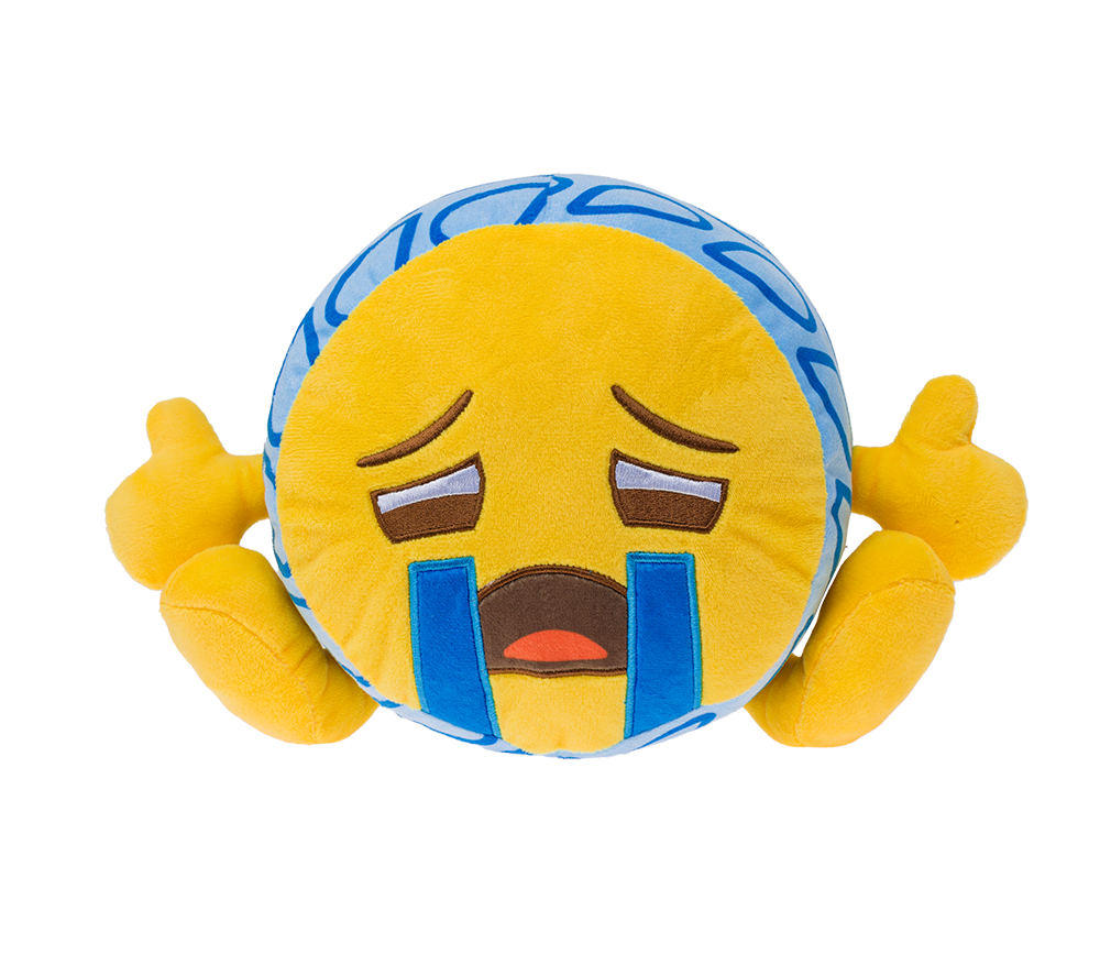 unis technology x emoji plush loudly crying face