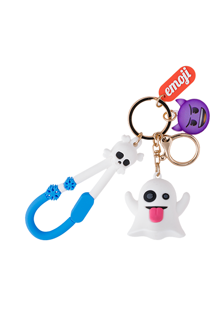 emoji ghost keychain by UNIS x emoji